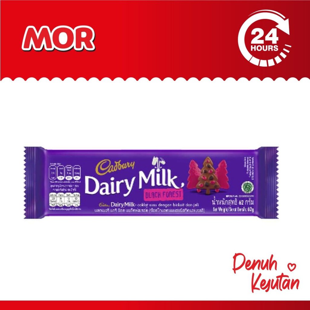 

CADBURY Dairy Milk Black Forest Cokelat Jelly Biscuit 62 gr