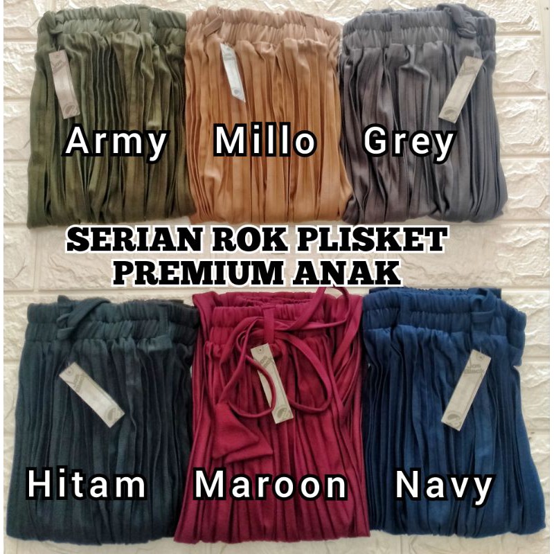 Rok Plisket Anak Tanggung Umur 9-12 Tahun ( ROK PLISKET PREMIUM)
