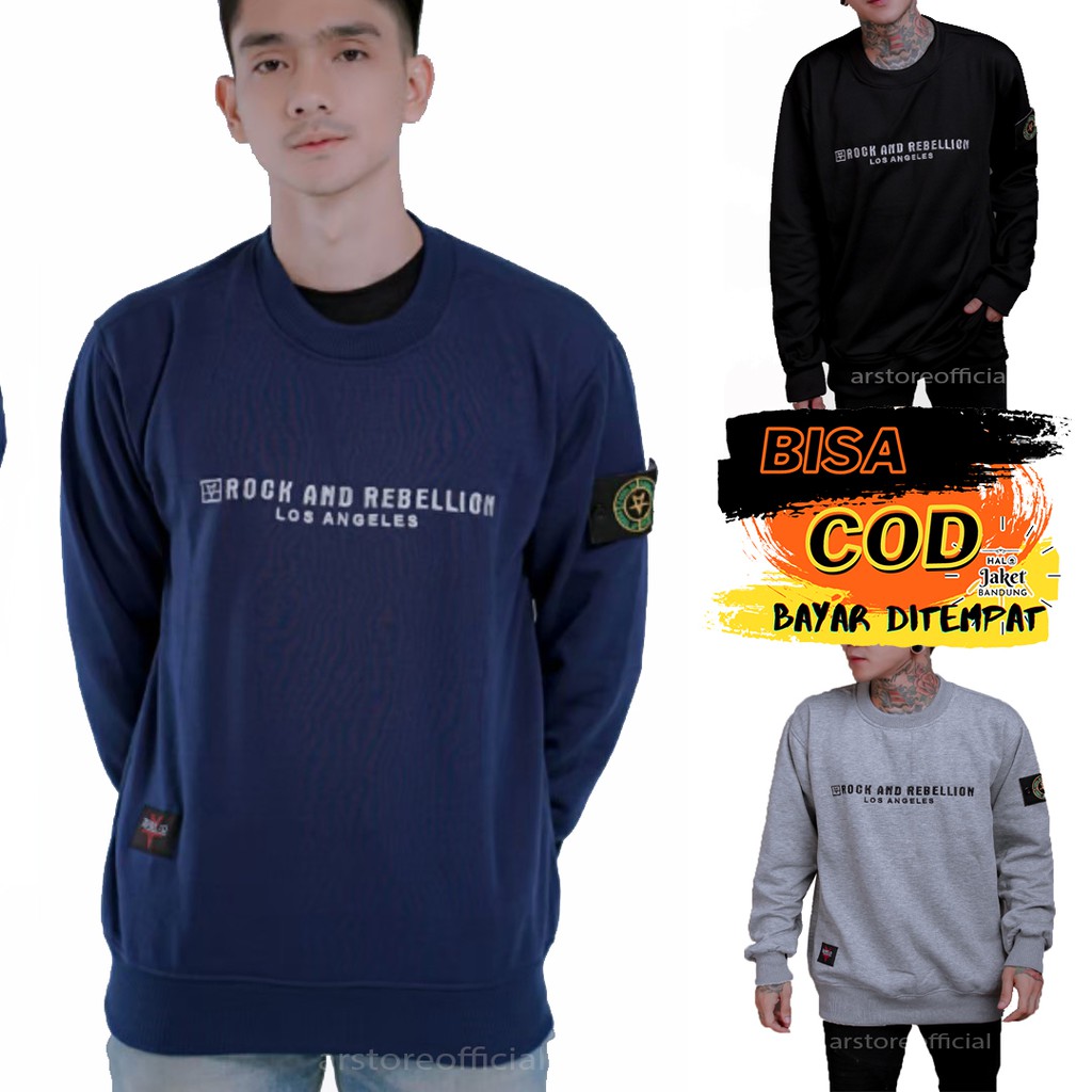 TERBARU!! Crewneck Rebellion Bordir Original REBEL ID