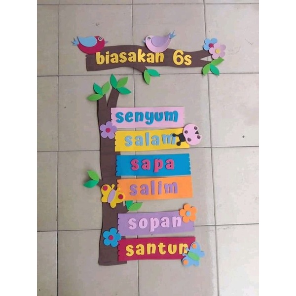 hiasan kelas biasakan 6s