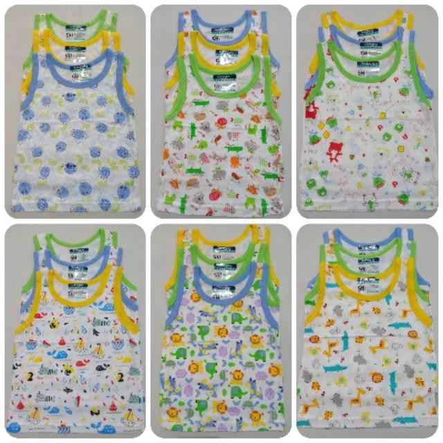 Ridges Singlet putih sablon motif