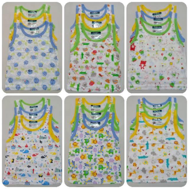 Ridges Singlet putih sablon motif