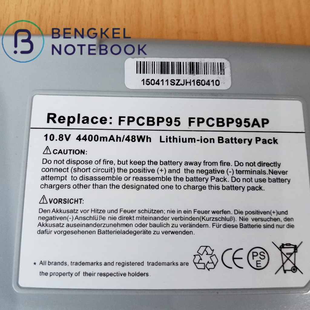 Baterai Fujitsu LifeBook T4000D T4010D T4020D FPCBP95AP FPCBP121 PCBP73AP FMVNBP116 FMVNBP128