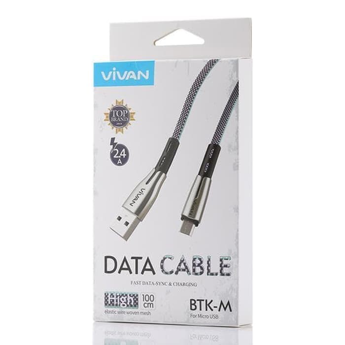 Kabel Data Vivan Micro BTK-M 2.4A 100CM