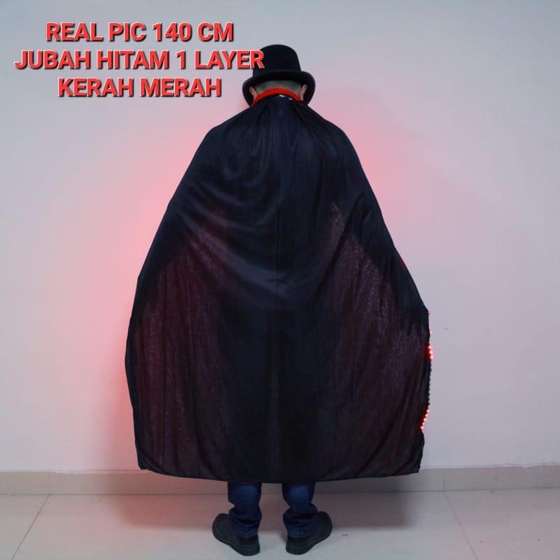 KOSTUM VAMPIR JUBAH VAMPIRE DRAKULA COSPLAY HOTEL TRANSYLVANIA MURAH BAJU PENTAS DRAMA HANTU SERAM