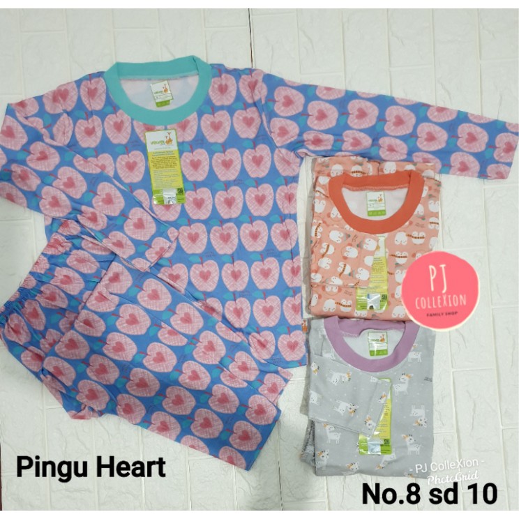 VELVET JUNIOR DREAMWEAR (3 SETELAN) PIYAMA PANJANG BIG SIZE