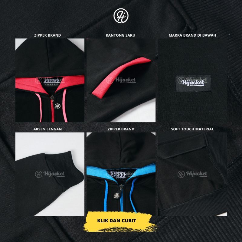 ⭐FREE GIFT⭐ HIJACKET® ORIGINAL BASIC JAKET MUSLIMAH BEST SELLER BLACK SERIES JAKET PANJANG-4