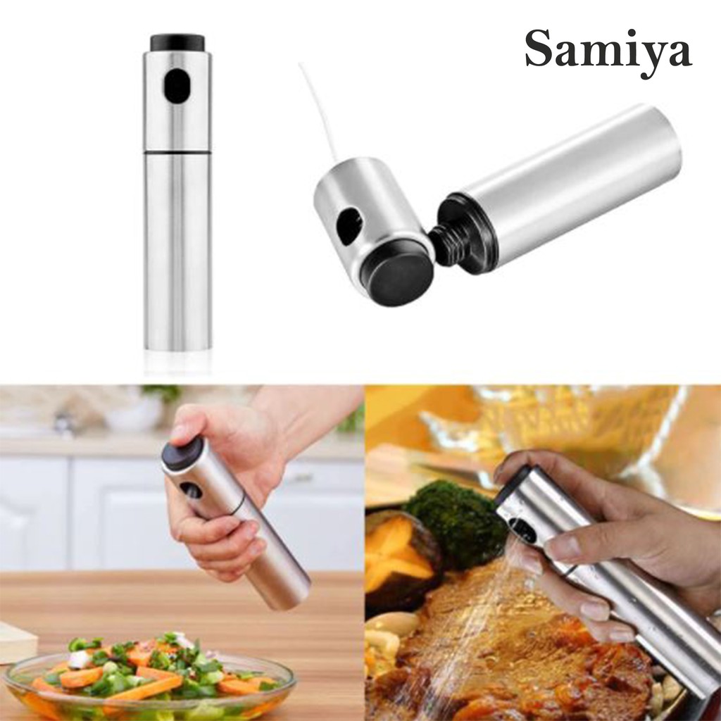 botol semprot STAINLESS minyak zaitun BBQ 100ml /   baking oil vinegar spray bottle / sprayer