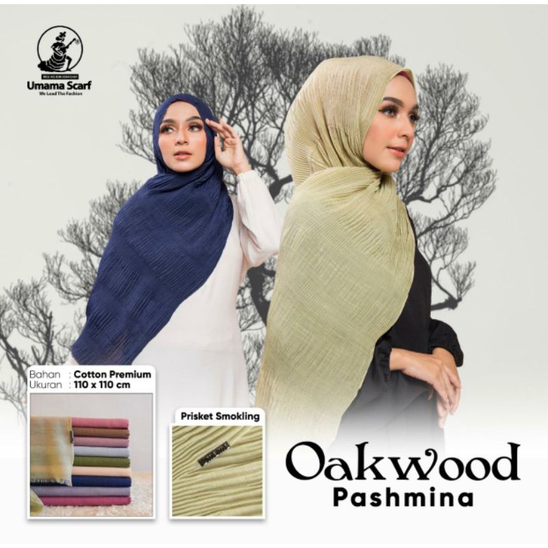 Jilbab Umama Pashmina Oakwood (Isi 10pcs)