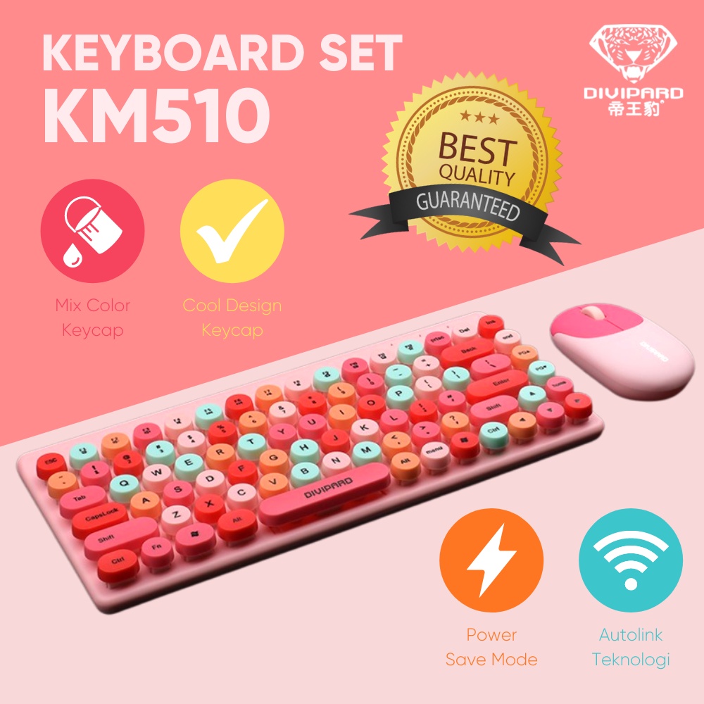 Keyboard Wireless Plus Mouse Combo Divipard KM510