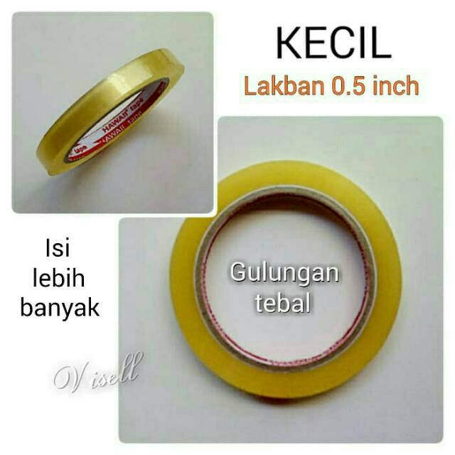 

Lakban Bening KECIL / Selotip / Isolasi / Tape 0.5 - 1/2 inch