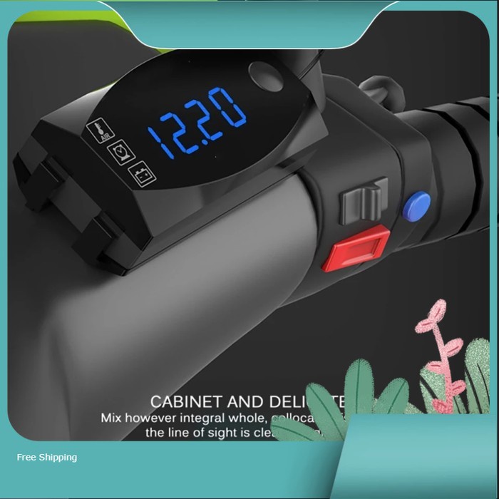 Jam Digital Buat Di Motor Dan Mobil multi fungsi Jam Digital dan Voltm