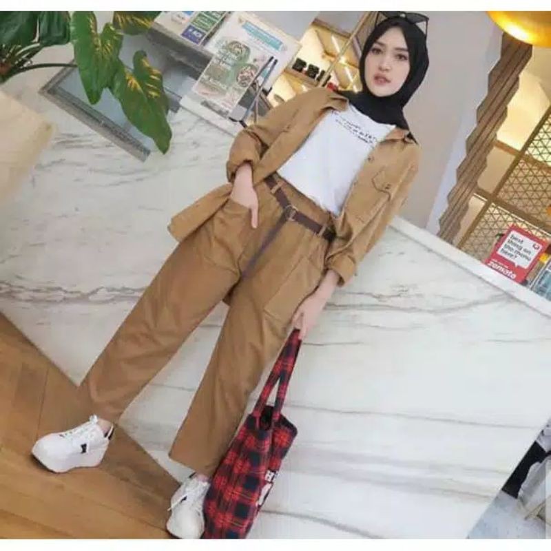 POCKET PANTS DRILL | BAGGY SAKU PANTS