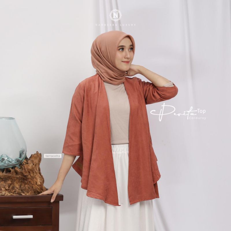 Pevita Top Ori Nadheera Luxury / Cardigan Cantik
