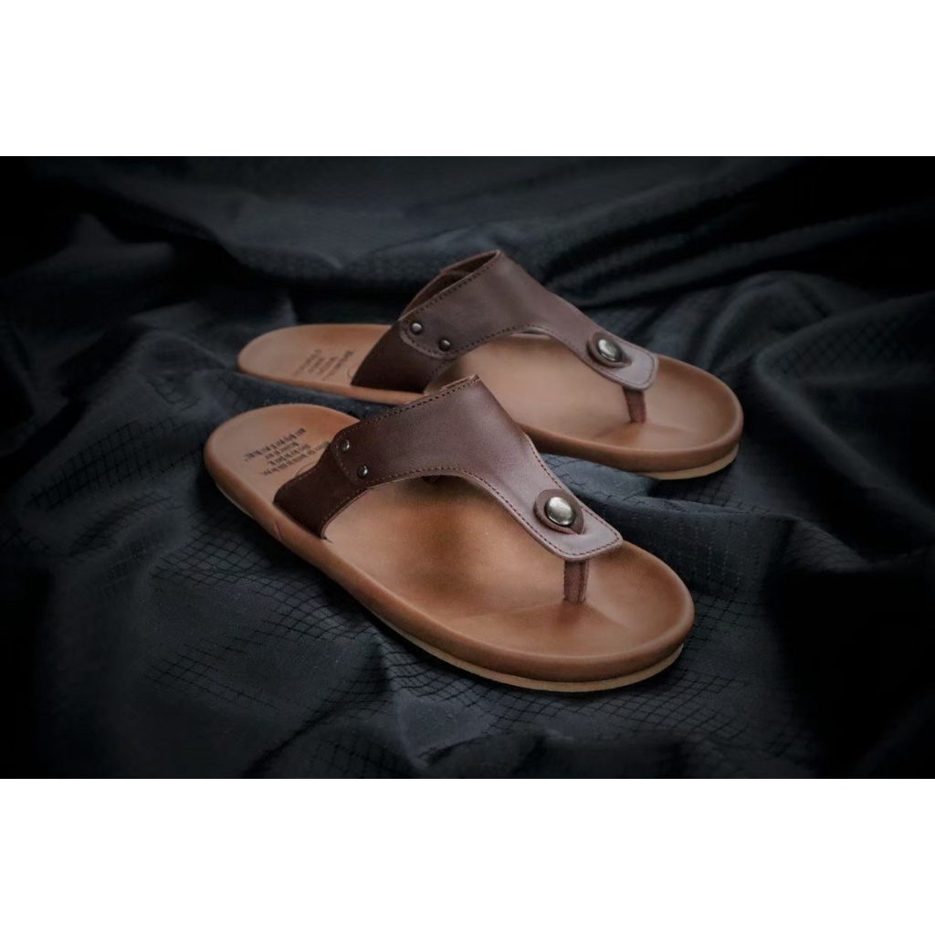 SANDAL PREMIUM CEVANY CLOVER KULIT PRIA ASLI || SANDAL JEPIT PRIA CASUAL SANTAI BRAND ORIGINAL TERBARU || SANDAL JEPIT INDIAN KULIT PRIA