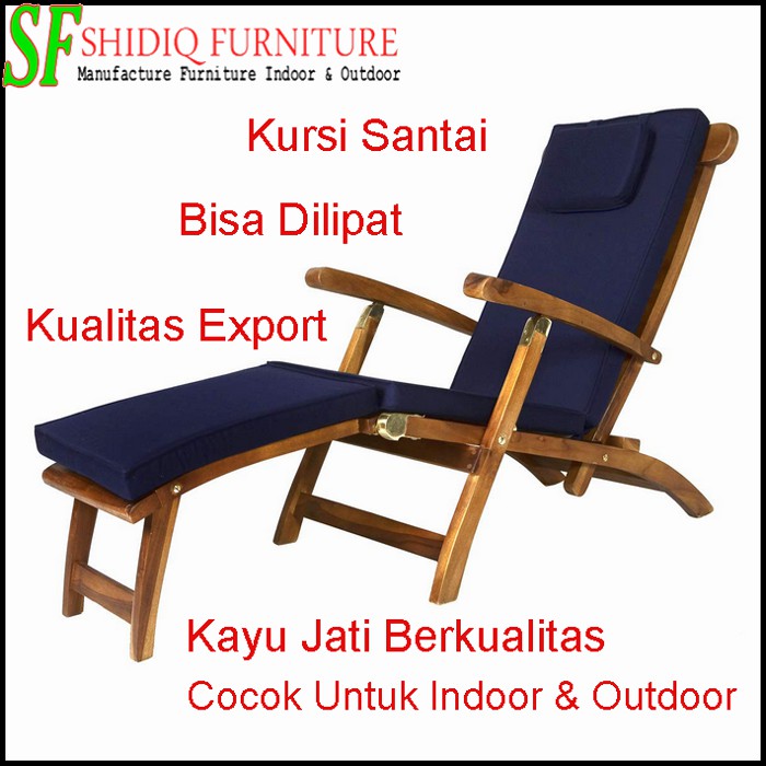 Pengrajin Kayu Kursi  Santai Lipat Kursi  Santai Kayu Jati 