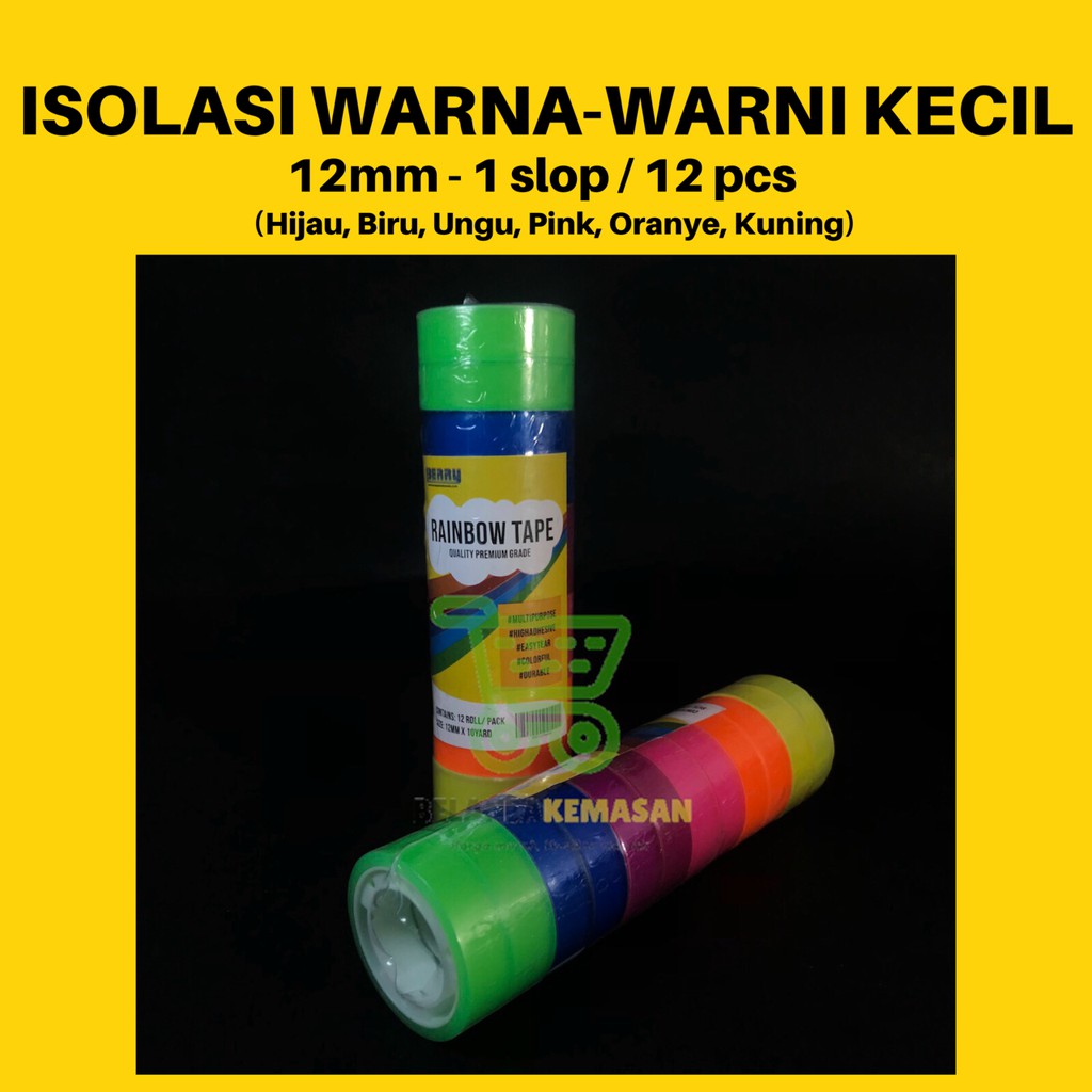 

Isolasi/ Seotip/Solatip Berry Warna Warni/ Rainbow 12mm