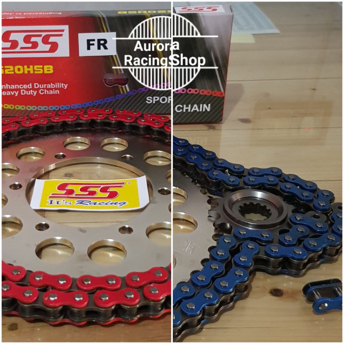 Q.W719 Gear Set SSS 520 Yamaha R 25 MT 25 & Rantai HSB