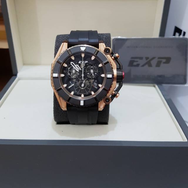 EXPEDITION EXP 3009 BLACK ROSEGOLD JAM TANGAN PRIA ORIGINAL