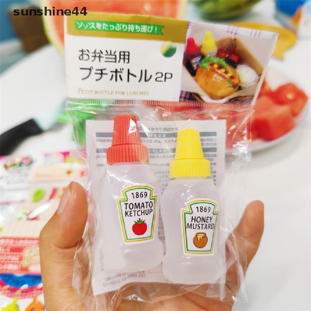 Sunshine 2pcs Botol Saus / Minyak Tomat / Salad Mini Portable 25ML