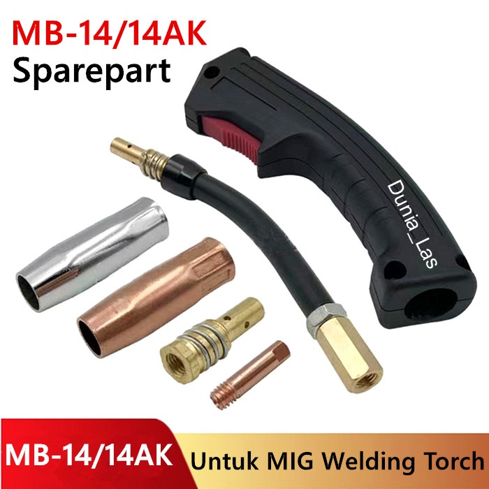 MB-14 MIG Welding Torch Nozzle Kontak Contact Tip Holder Swanneck Swan Neck MB14 14AK