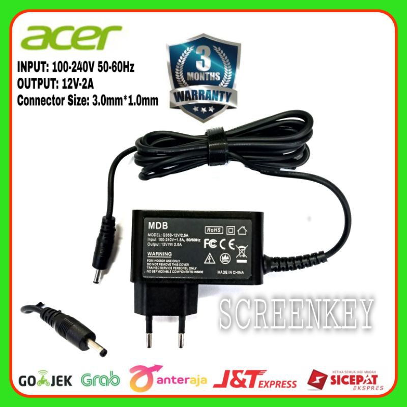 Adaptor Charger Original Laptop Acer One 14 L1410 12V 2A