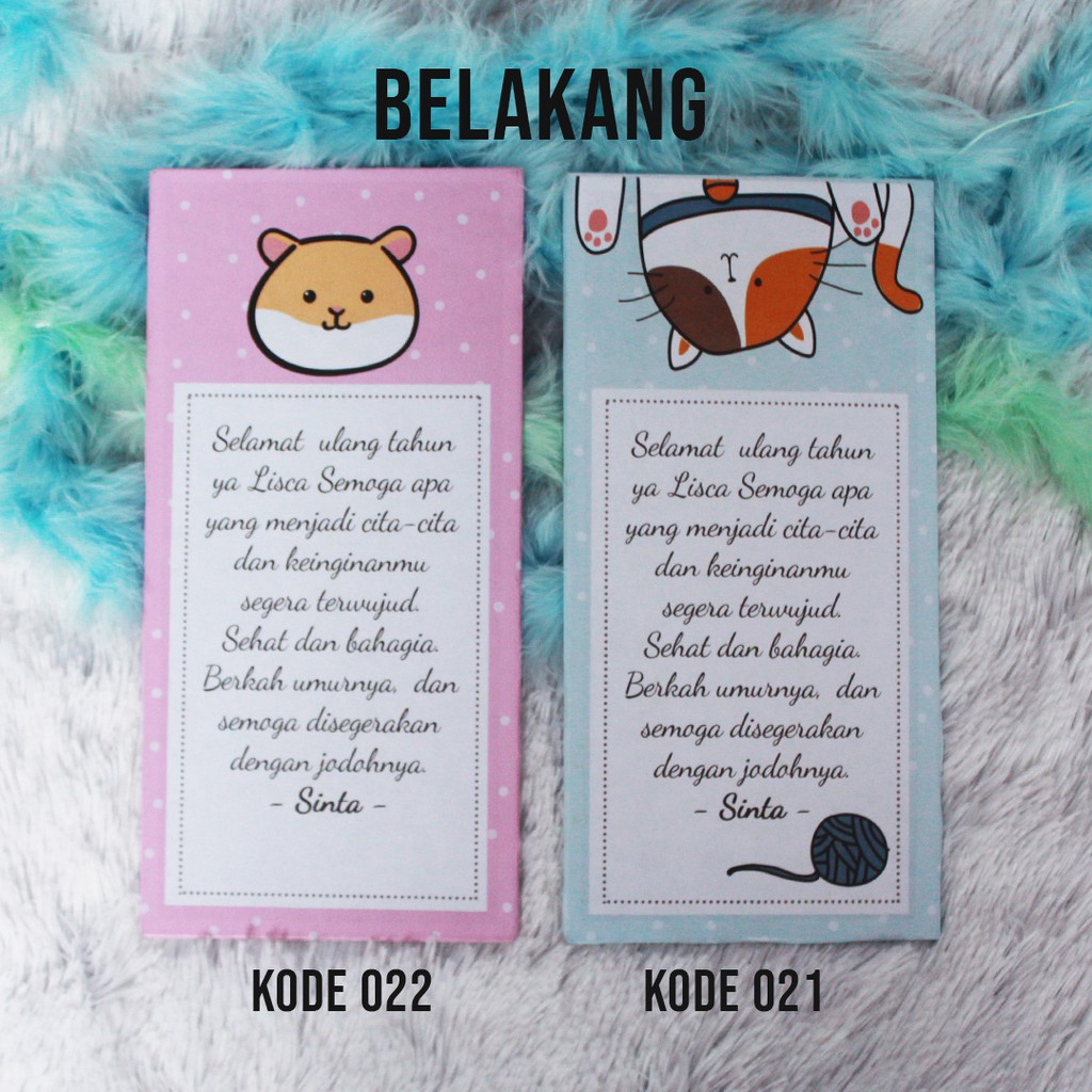 Kartu Ucapan Ulang Tahun Hardcover Kode 21 dan 22 Cute Animal