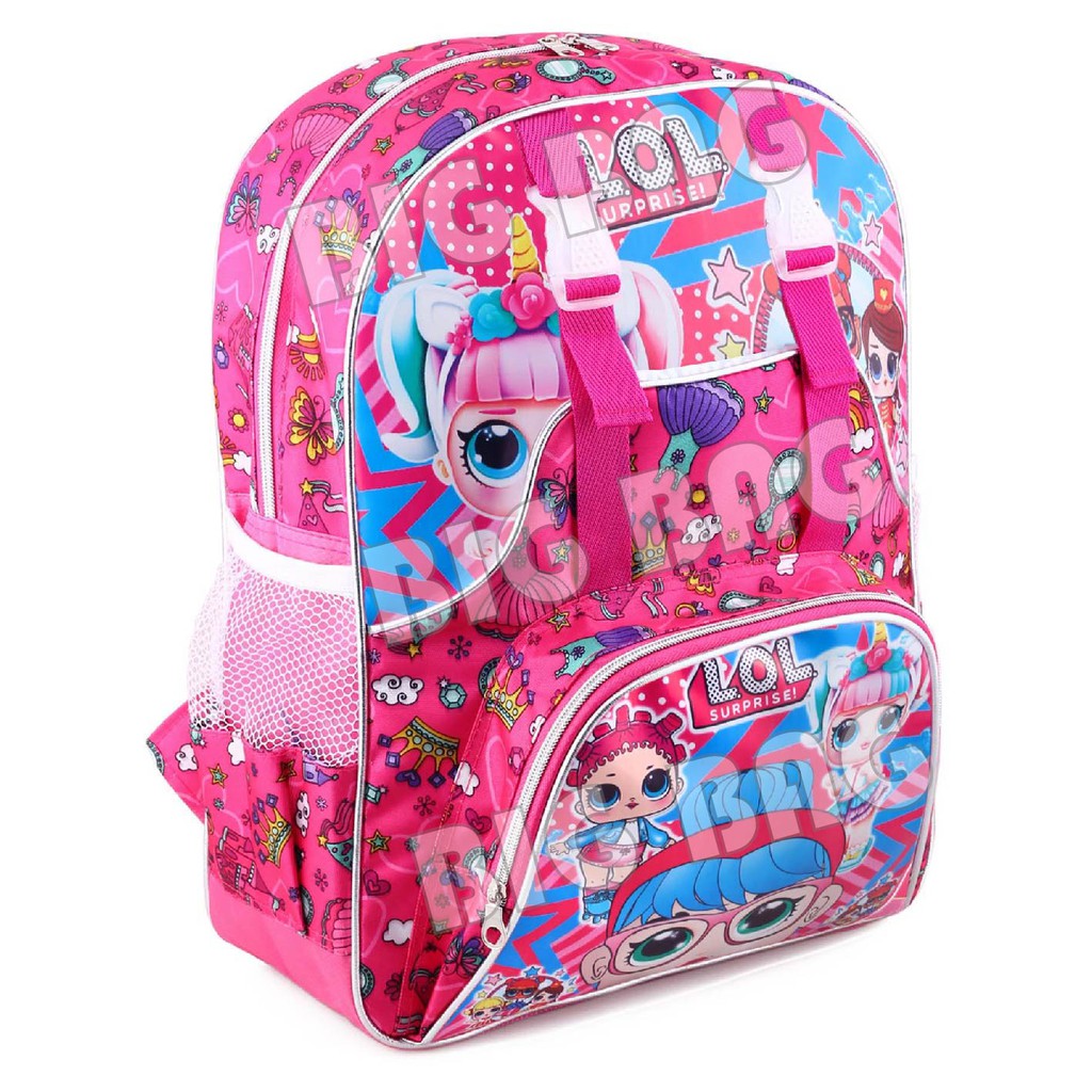 PTS -Ransel Sekolah Anak Perempuan Karakter - LOL SURPRISE - HOLIDAY - PINK + FREE Botol Minum &amp; Lunchbox .PT