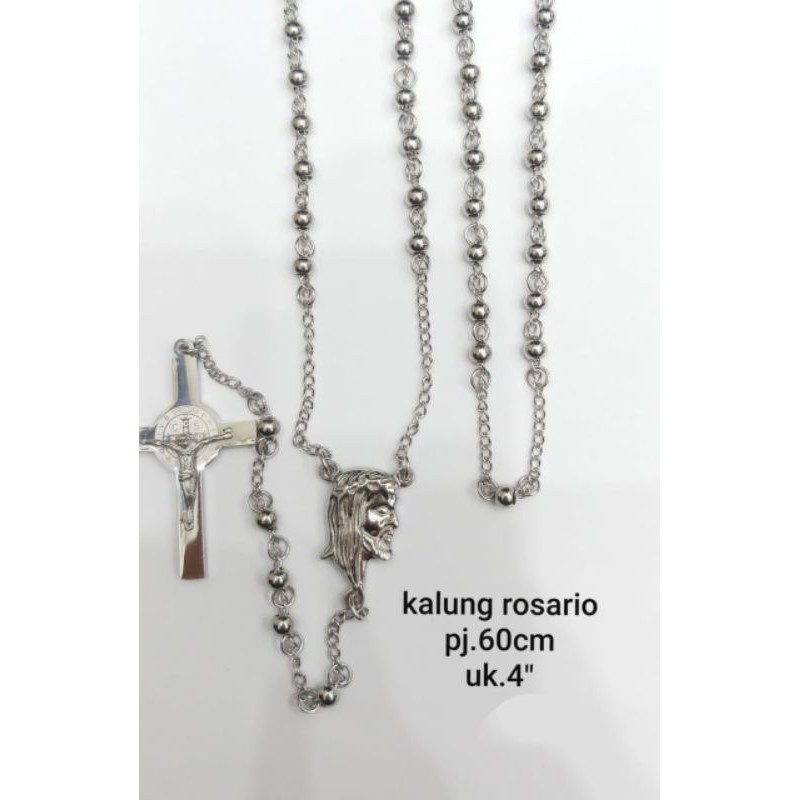 Kalung Rosario Silver Titanium46