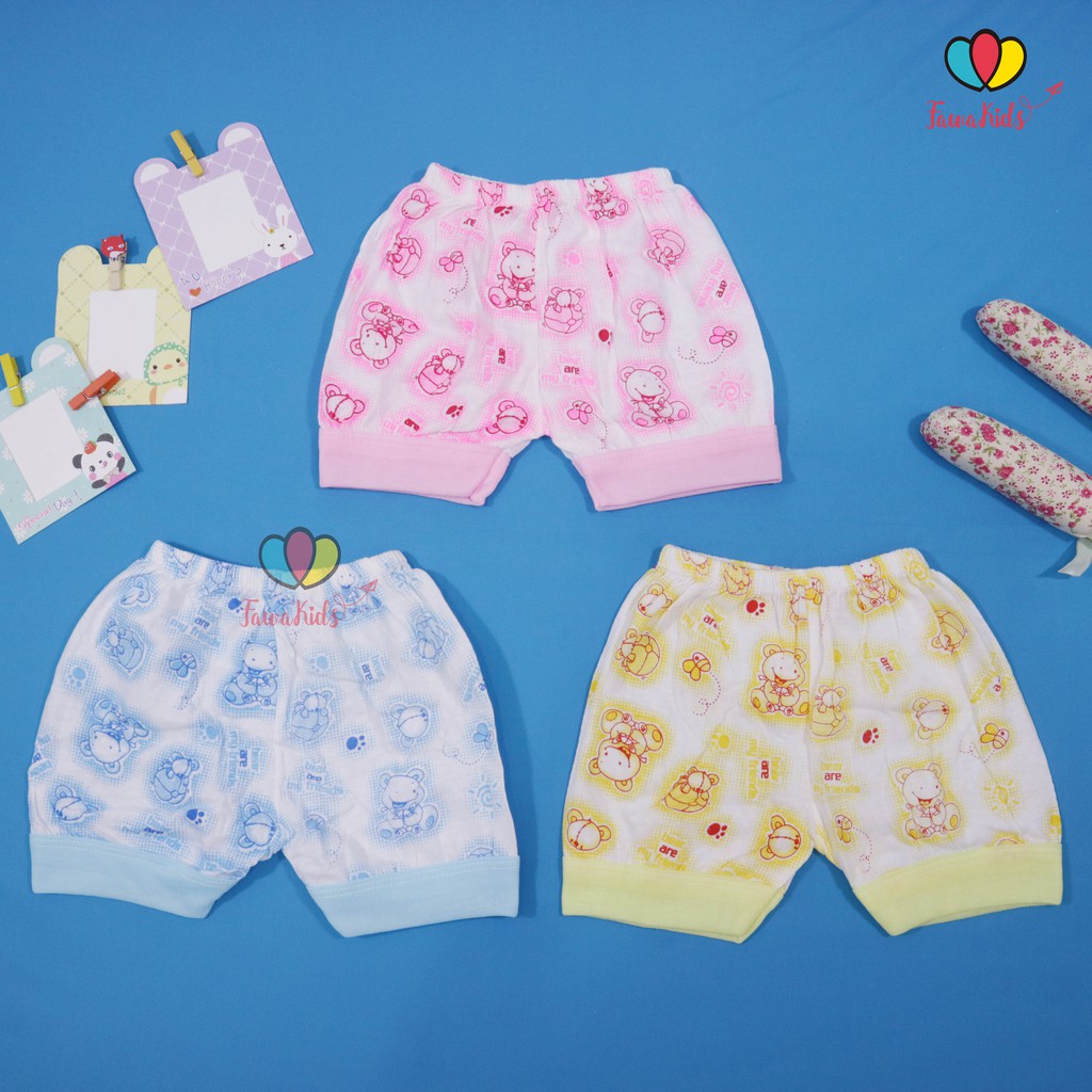 (ISI 6-12 PC) Celana Pendek Bayi / SNI Bawahan Baby New Born Anak Laki Perempuan Celana Bayi Pop Grosir Babycinnamon