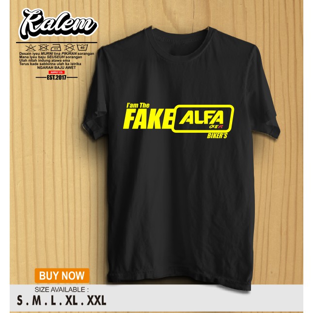BAJU KAOS TERBARU ORIGINAL FAKE ALFA / YAMAHA ALFA Termurah