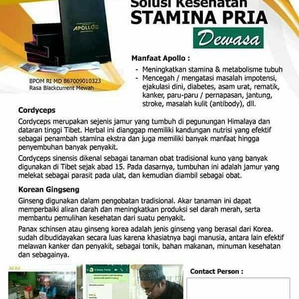 Produk Herbal Paling dicari Apollo 12 (1 sachet eceran )