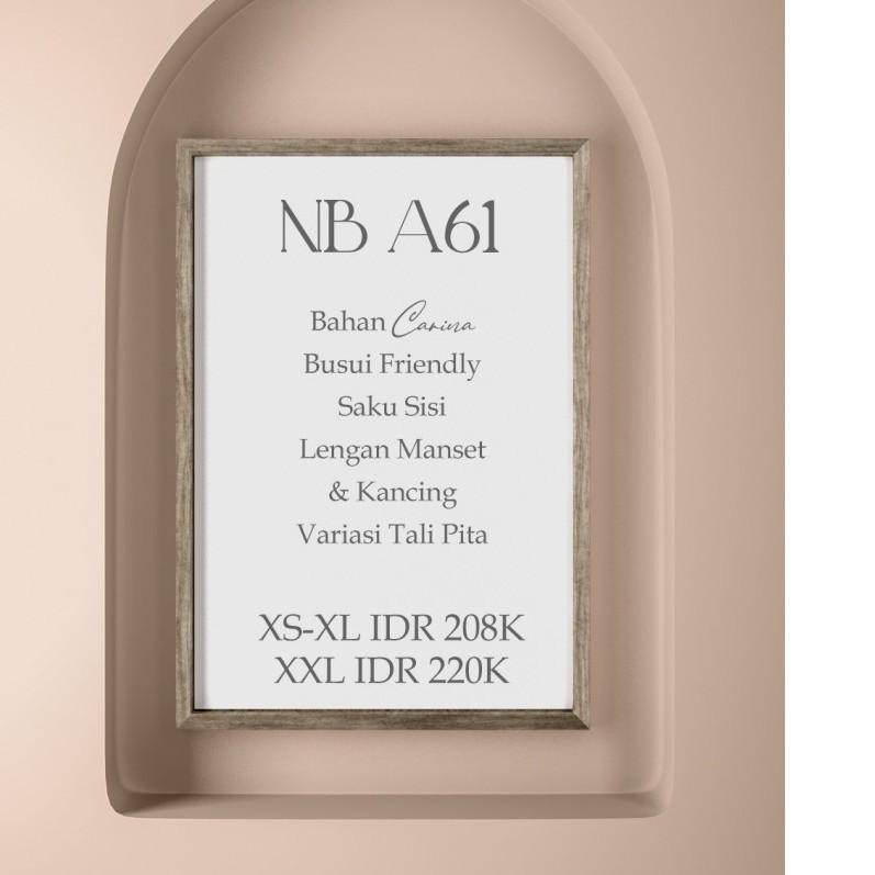 ⅍ GAMIS NIBRAS NBRS NB A61 / Baju Gamis Nibras Syari Wanita Dewasa Polos Promo Murah Terbaru 2020 ✩