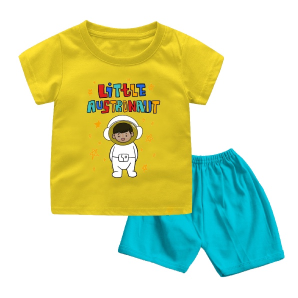 Setelan Bayi dan Anak Little Astronot Untuk Usia 6 Bulan-8 Tahun Bahan Katun Combed 30s