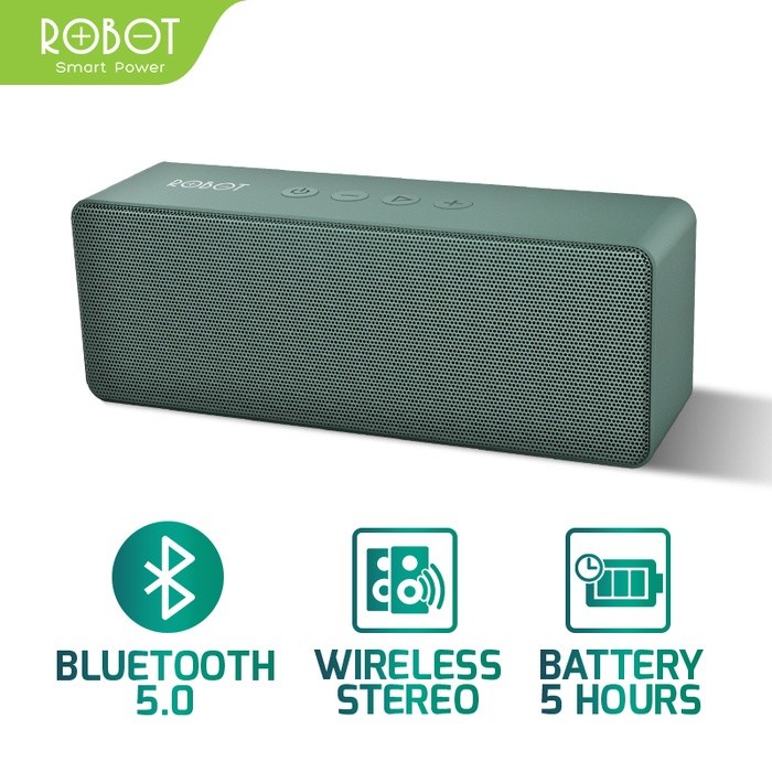 Robot Rb420 Speaker Bluetooth Portable Rb420 V5.0 Original - Abu-Abu - Green