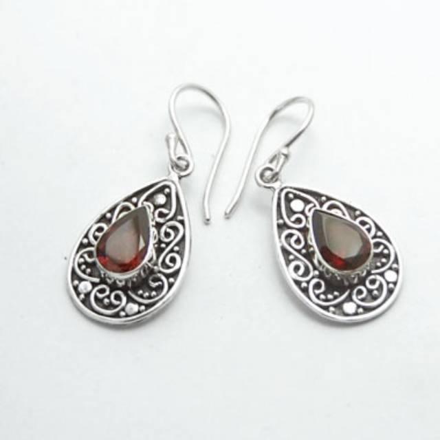 Anting silver etnik Bali