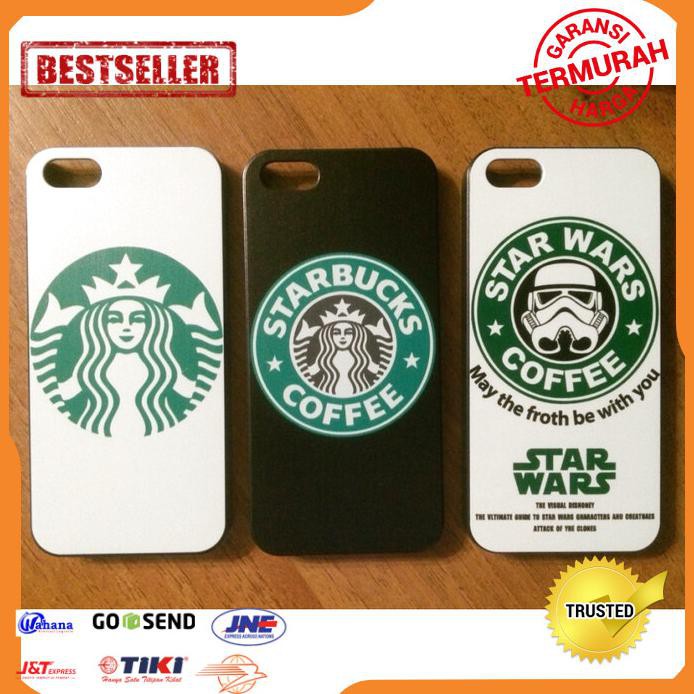 CASE HP IPHONE 4 4S HARD CASE FASHION STARBUCKS COFFEE WHITE