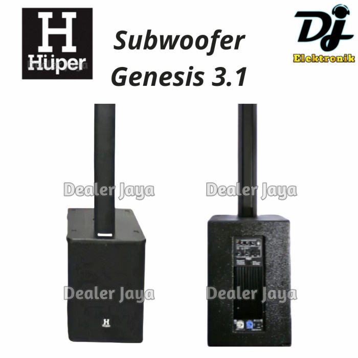 Speaker Subwoofer Aktif Huper Genesis 3.1 - (1 Set)