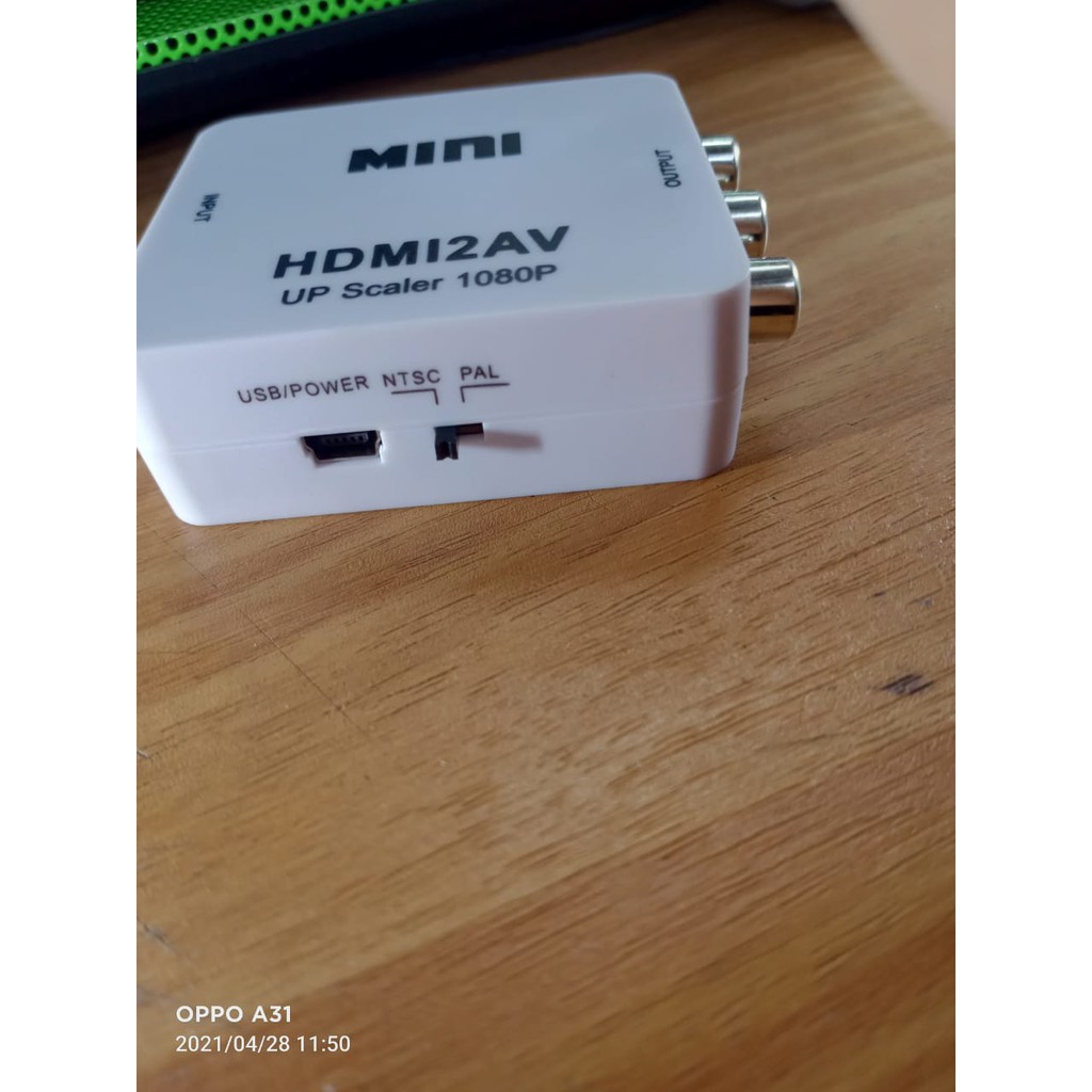 HDMI to AV converter KONVERTER HDMI KE AV RCA TV MONITOR ATAU PROYEKTOR