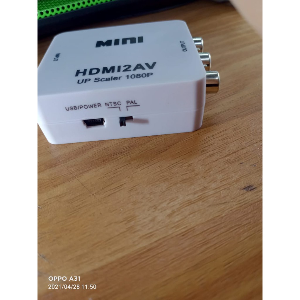 HDMI to AV converter KONVERTER HDMI KE AV RCA TV MONITOR ATAU PROYEKTOR