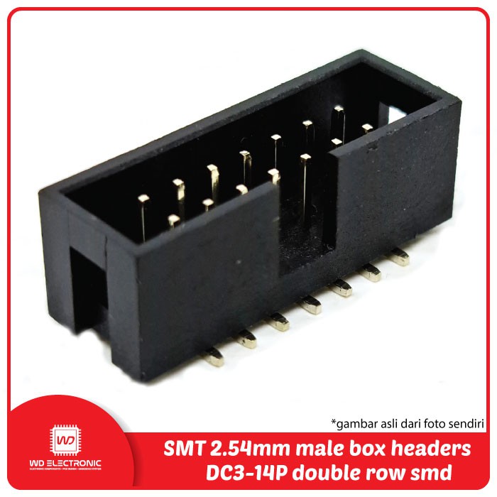 DC3-14P 14 pin idc socket male 2.54mm smd smt box header