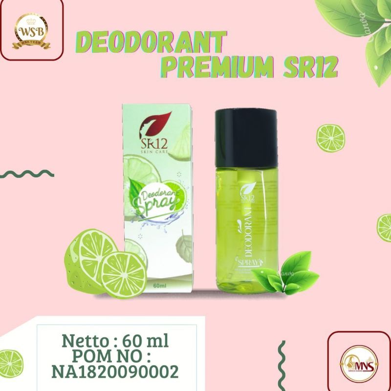 SR12 DEODORANT SPRAY PREMIUM MENGATASI BAU BADAN DAN BAU KAKI