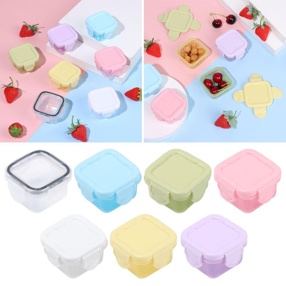 Top 60ML Kotak Penyimpanan Makanan Microwavable Fresh Keeping Kulkas Organizer Toples Bumbu