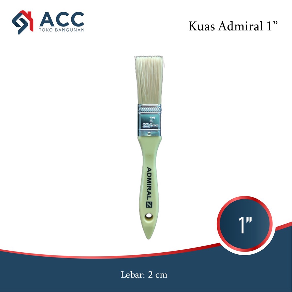 Kuas Cat Admiral 1 inch / Kuas Cat Kecil / Kuas Cat 1"