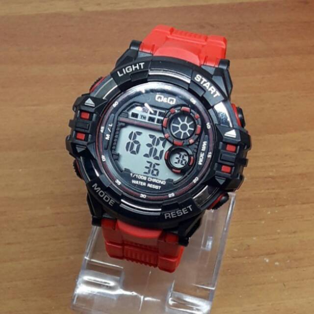 Jam Tangan Sport Unisex QnQ Digital Red Super Premium