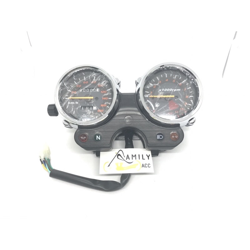 SPEEDOMETER SPIDOMETER KILOMETER ASSY DEPAN STANDAR BULAT RX KING NEW HITAM