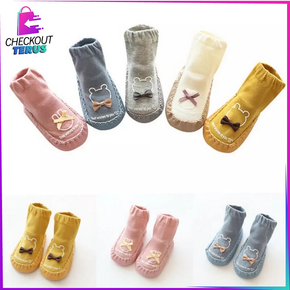 CT P93 Sepatu Kaos Kaki Bayi Prewalker Anti slip Baby Socks Sepatu Bayi Motif Lucu Sepatu Kaos Kaki Anti Tergelincir