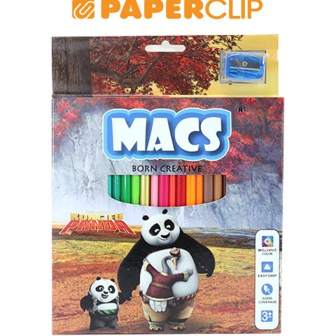

PENSIL WARNA MACS 40024 24 COLOURS KUNGFU PANDA