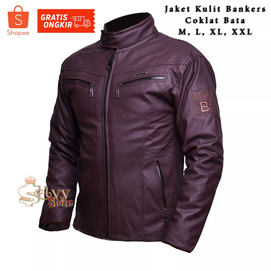 JAKET KULIT PRIA ORIGINAL 100% / JAKET MOTOR PRIA ANTI AIR DAN ANGIN / JAKET PRIA JUMBO