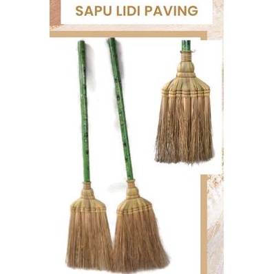 Sapu lidi paving / sapu lidi gagang bambu panjang / sapu lidi halaman